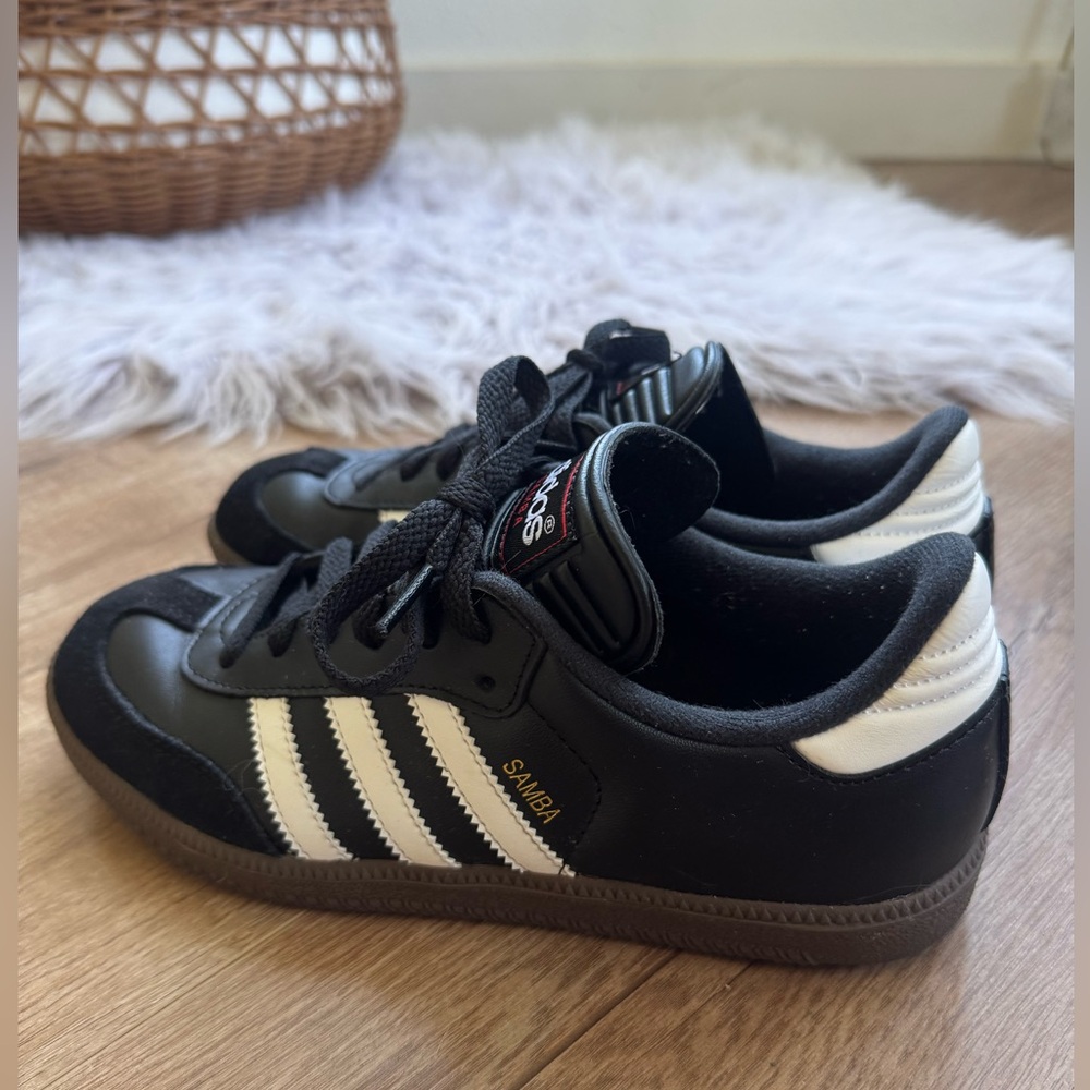 Adidas Samba Black with White Stripes